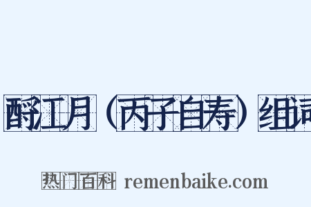 酹江月（丙子自寿）组词是什么意思的图片